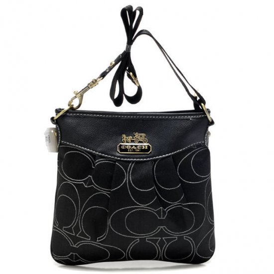 Coach Swingpack In Signature Medium Black Crossbody Bags AWZ Coach Swingpack In Signature Medium Black Crossbody Bags AWZ
